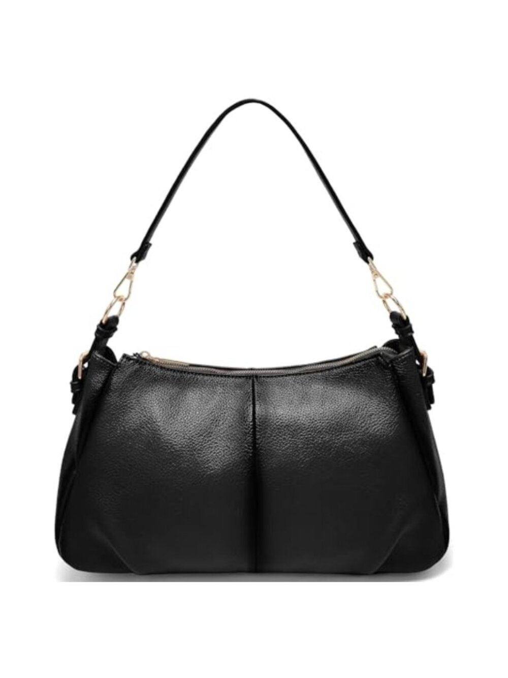 Soft PU Leather Hobo Shoulder Bag Adjustable Strap Zippers Women's Handbag